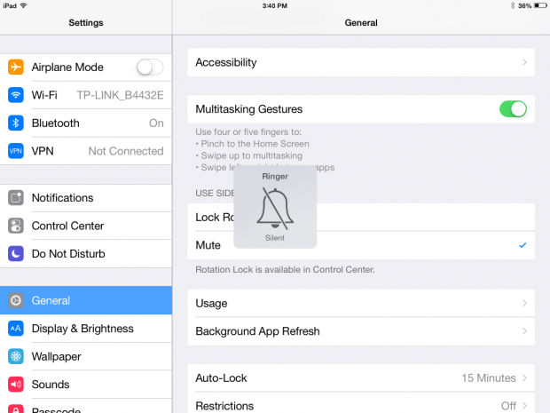 How To Lock Screen Rotation On The IPad IOS 8