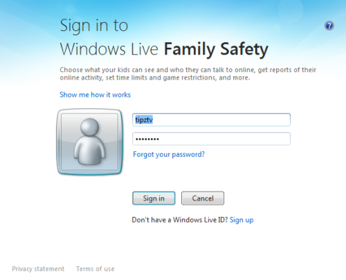 windows live family safety service