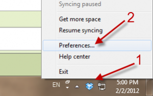 Dropbox: Sync only specific folders