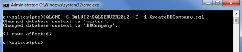 SQL Server Execute SQL Script Using SQLCMD Command Line