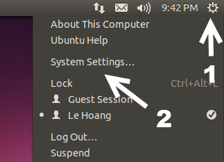 Access Ubuntu System Settings