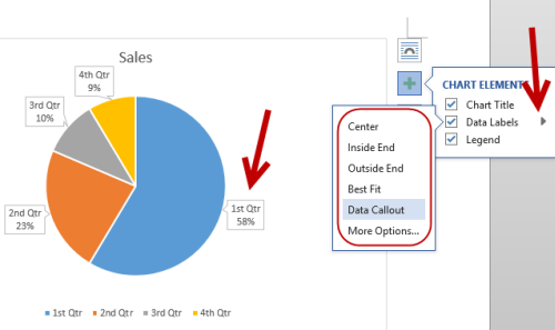 Office: Display Data Labels in a Pie Chart