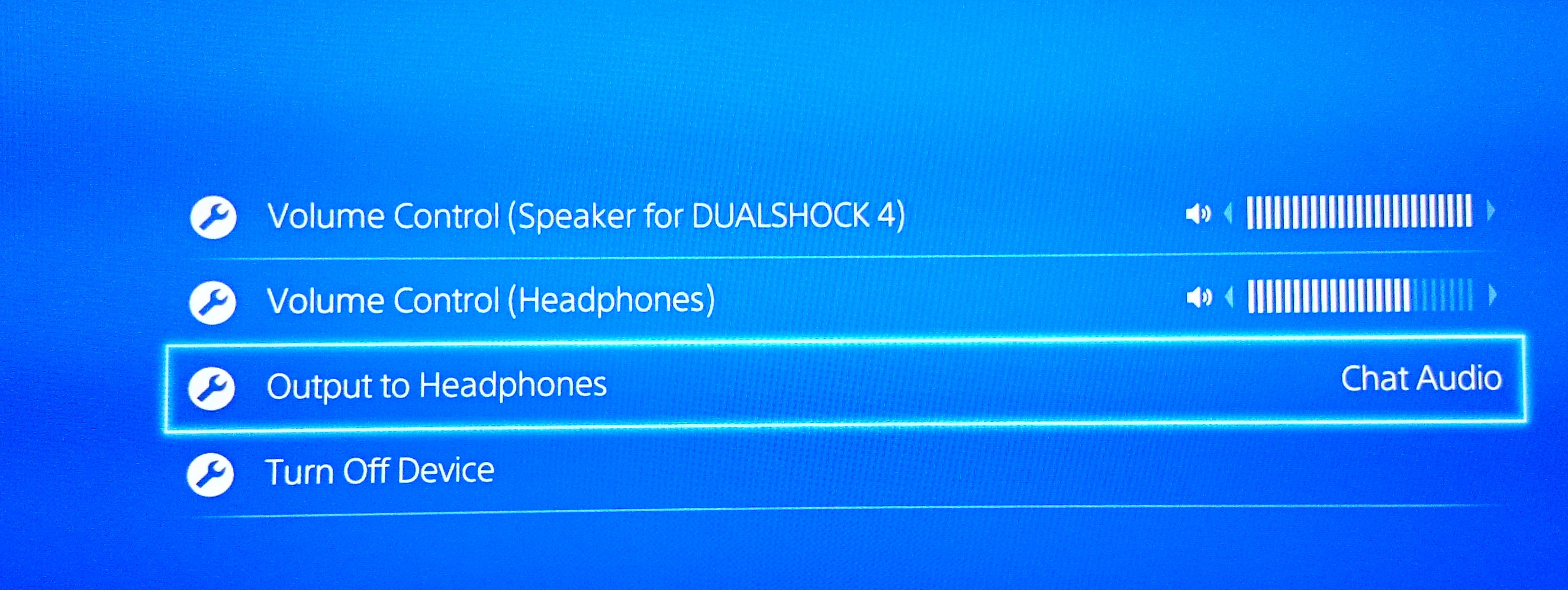 ps4 sound in headphones and tv