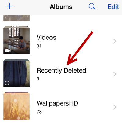 iPhone recover deleted photos