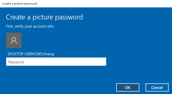 Windows 10 picture password