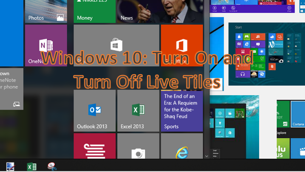get rid of live tiles on windows 10
