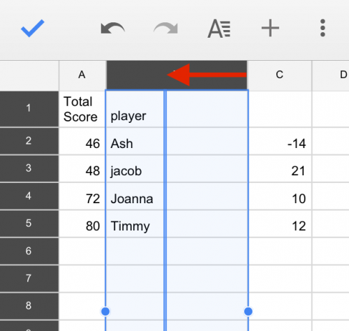 How To Resize Columns And Rows In Google Sheets Mobile