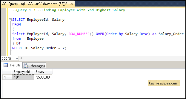 How To Find Nth Highest Second Highest Salary In SQL Server