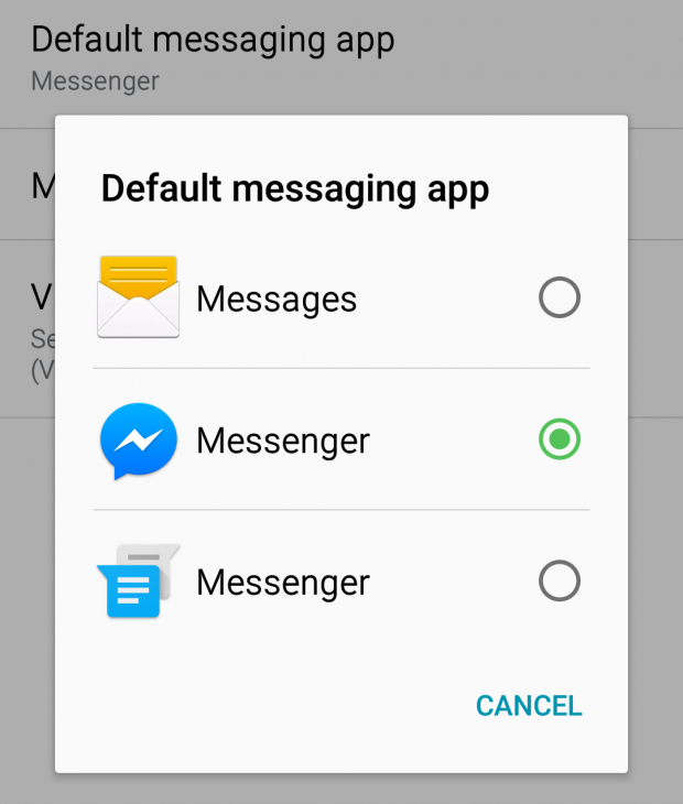 facebook messenger disable sms text settings
