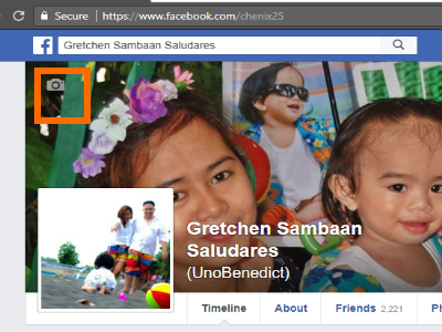 Facebook Profile Edit Cover button