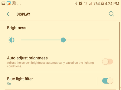 Samsung Settings Display Blue Light Filter Enabled