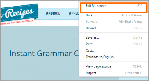 How To Full Screen In Google Chrome