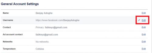 How To Change Facebook Username