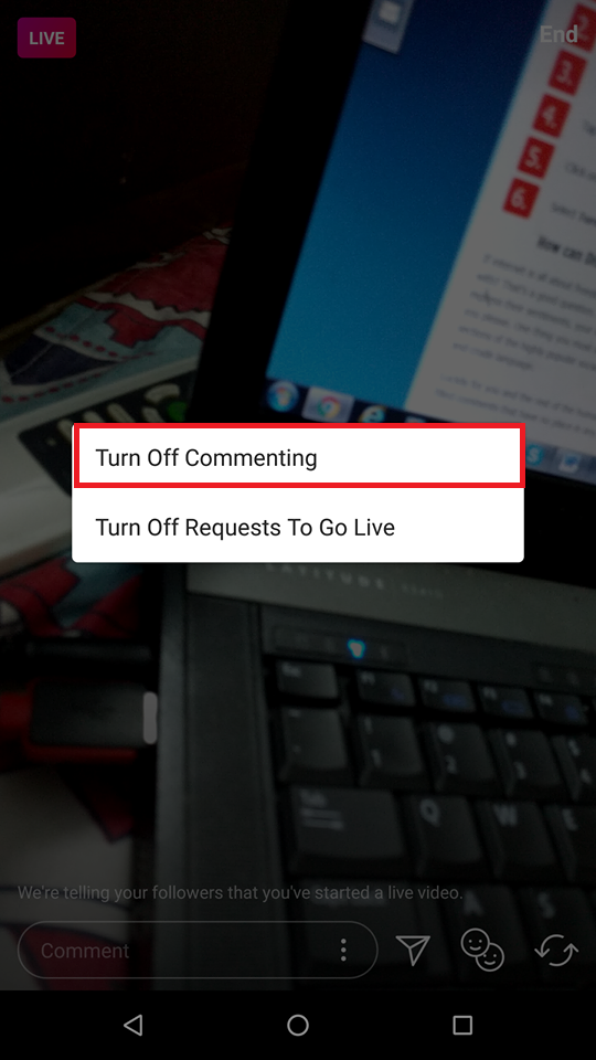 How to Hide Comments on Instagram Live