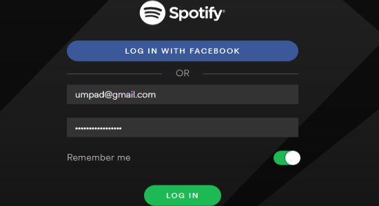 spotify web log in
