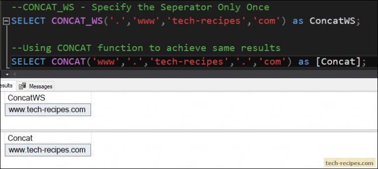 How To Concat Two Fields In Sql Server