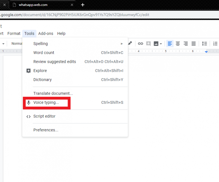 How To Use Voice Typing On Google Docs