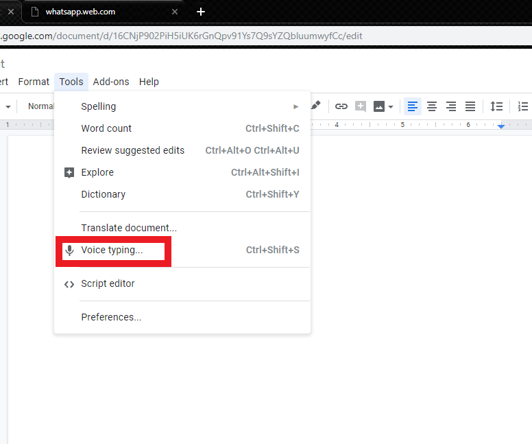 How To Use Voice Typing On Google Docs