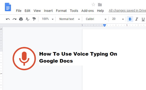 How To Use Voice Typing On Google Docs