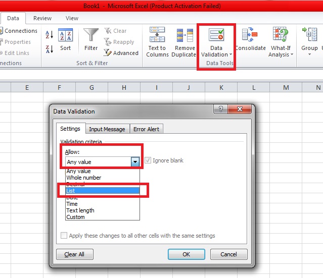 How To Add Drop Down List In Excel Data Validation