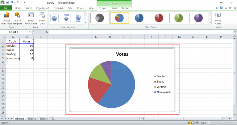 make a pie chart in excel mobile