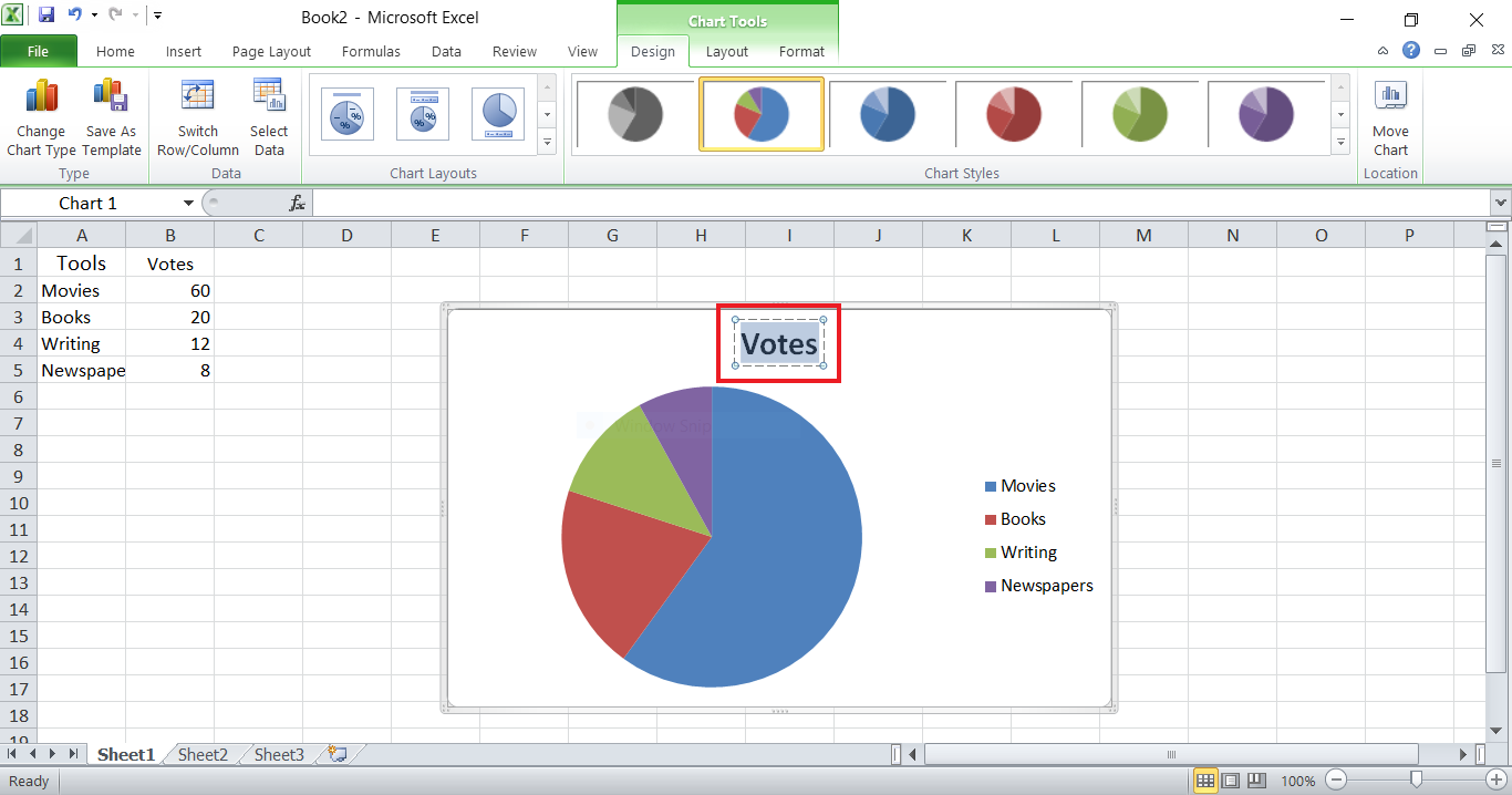 create pie chart in excel
