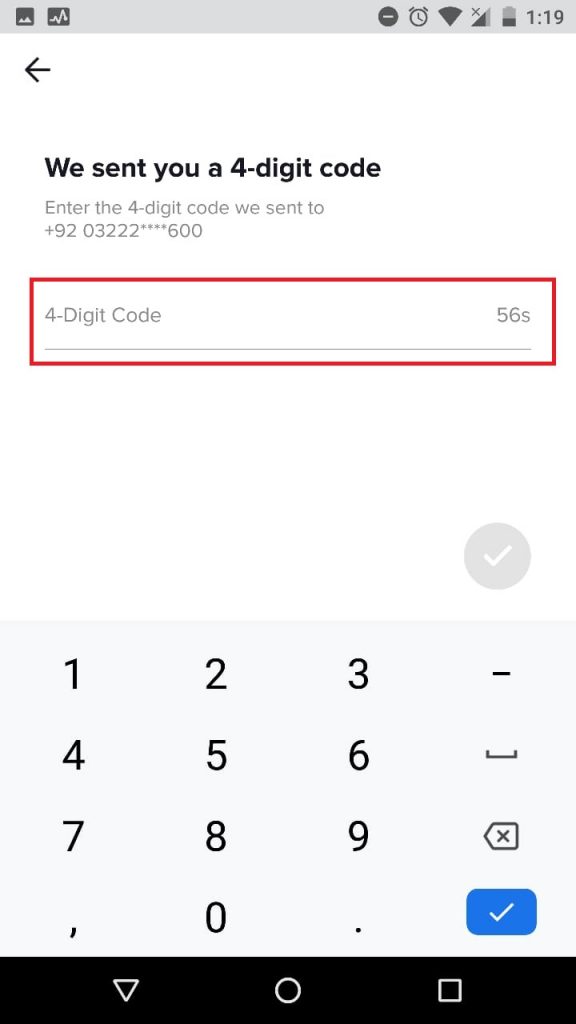 Enter 6 digit code