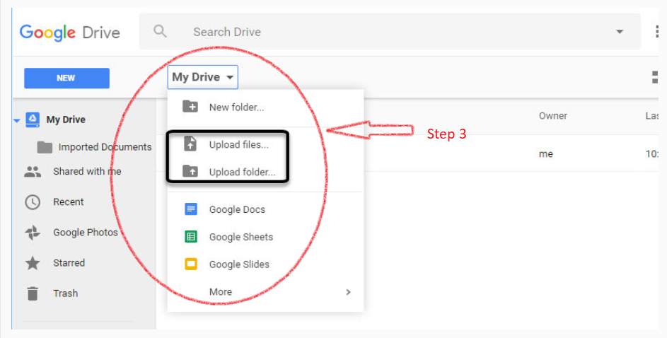 how to change google drive owner android