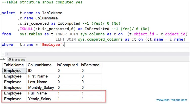 How To Use Computed Column In SQL Server