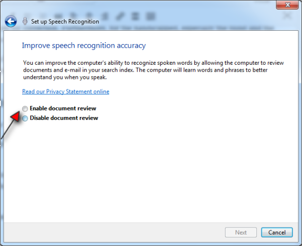 speech recognition word