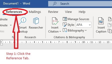 using references in word