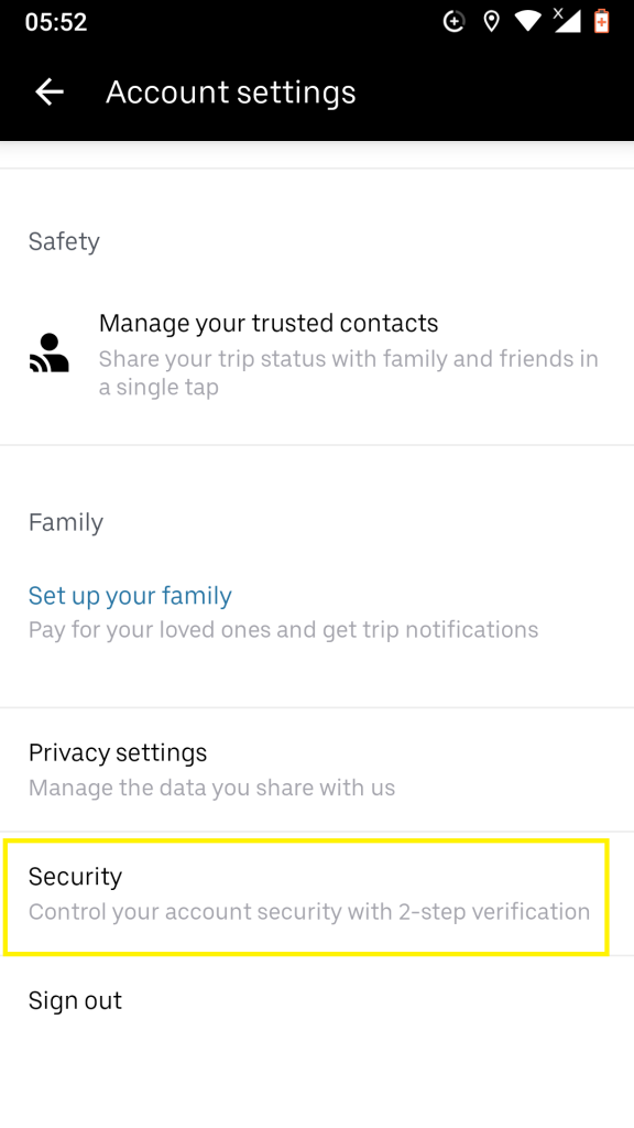 How To Set Up 2-Step Verification On Uber For Android