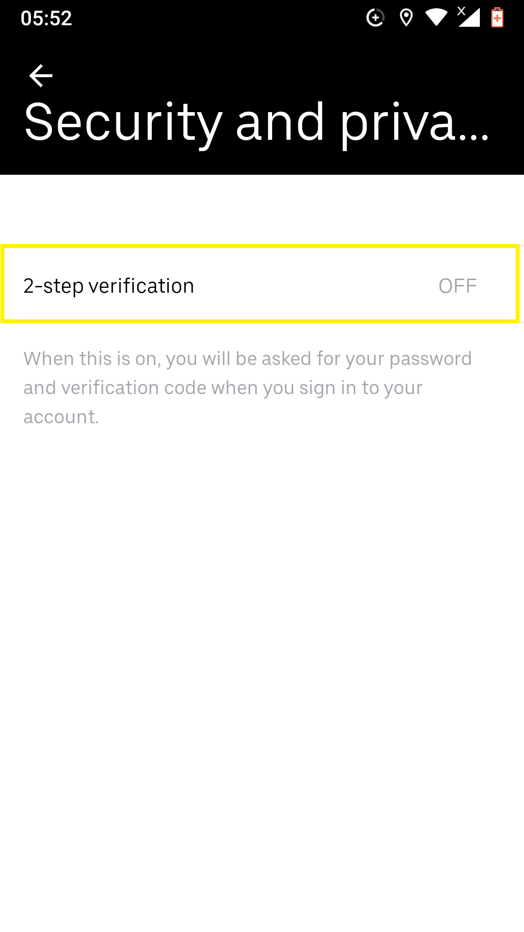 How To Set Up 2-Step Verification On Uber For Android