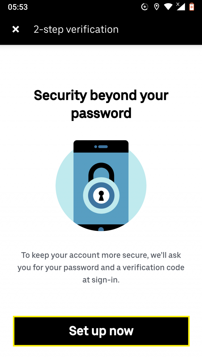 How To Set Up 2-Step Verification On Uber For Android
