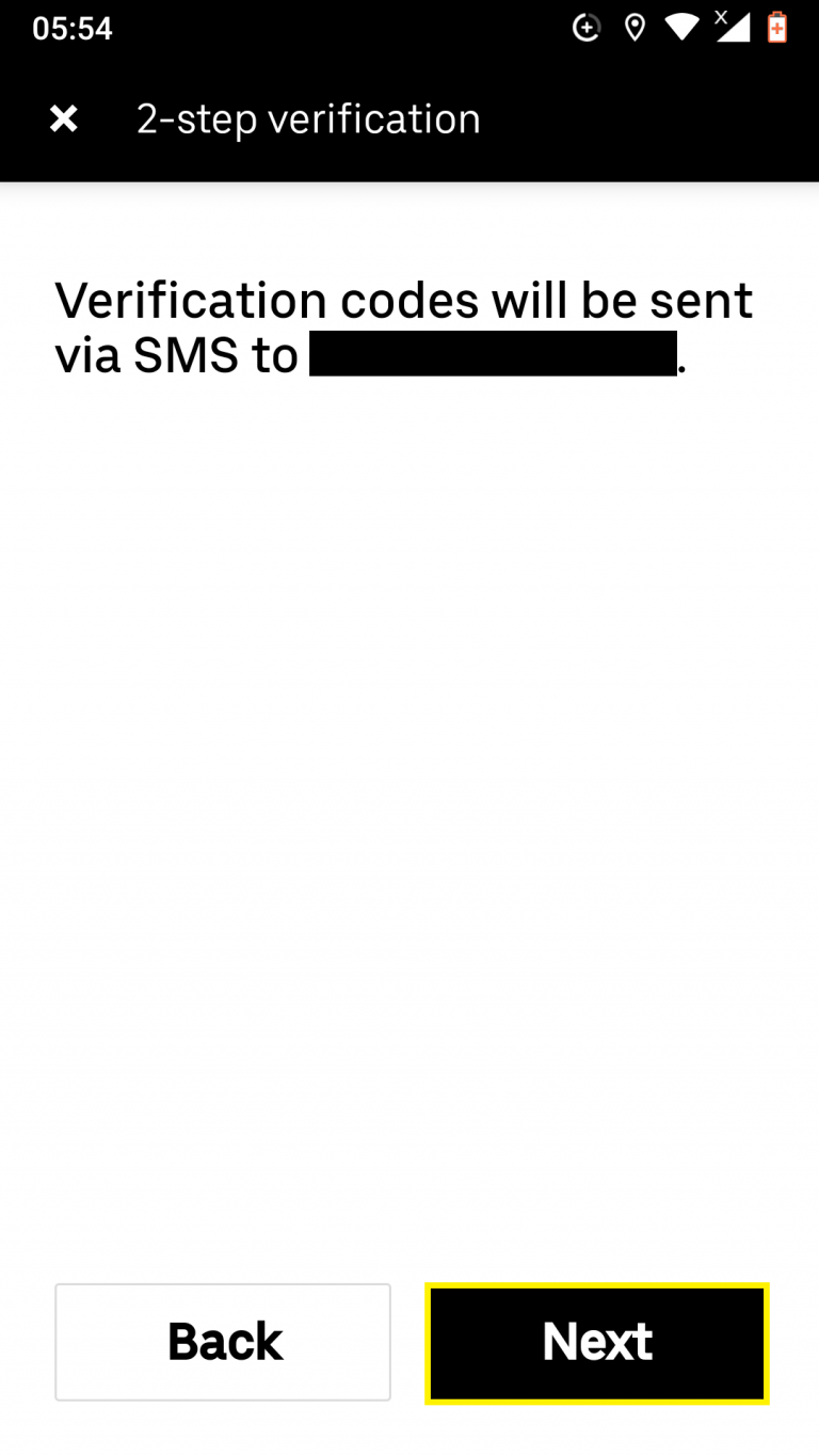 How To Set Up 2-Step Verification On Uber For Android