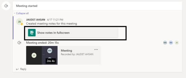 how to create meeting minutes in microsoft teams