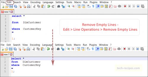 notepad++ regex remove empty lines