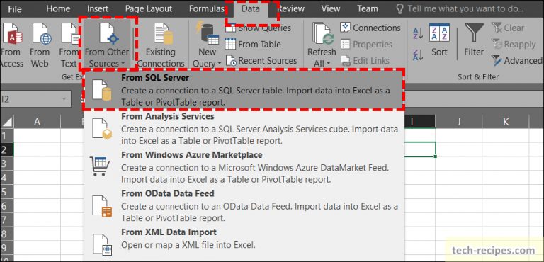 how to use sql server on mac excel