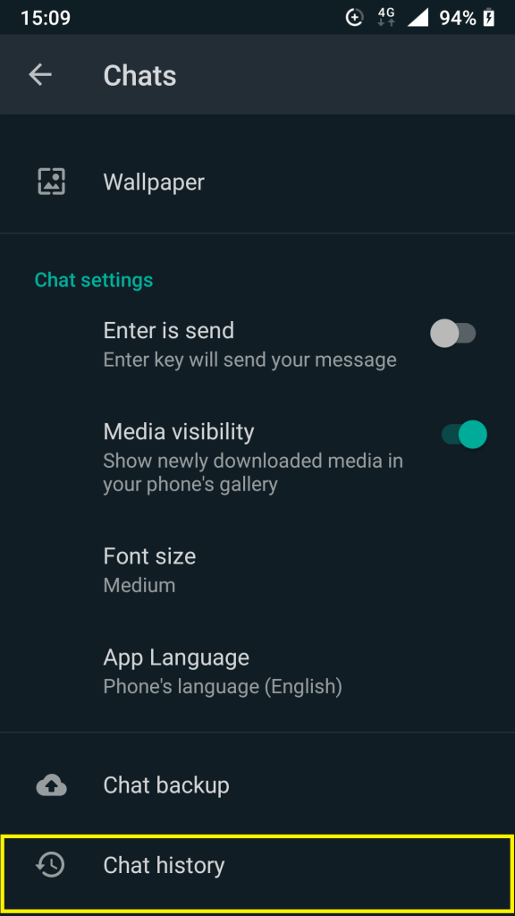 whatsapp open existing chat