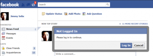 facebook session expired confirm identity